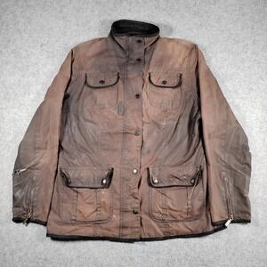 Barbour Ladies Utility Waxed Cotton Jacket Brown LWX0004 Size US 12 UK 16 Fair